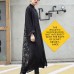 boutique black tulle cardigans plus size wild patchwork traveling dress 2018 long sleeve maxi dresses